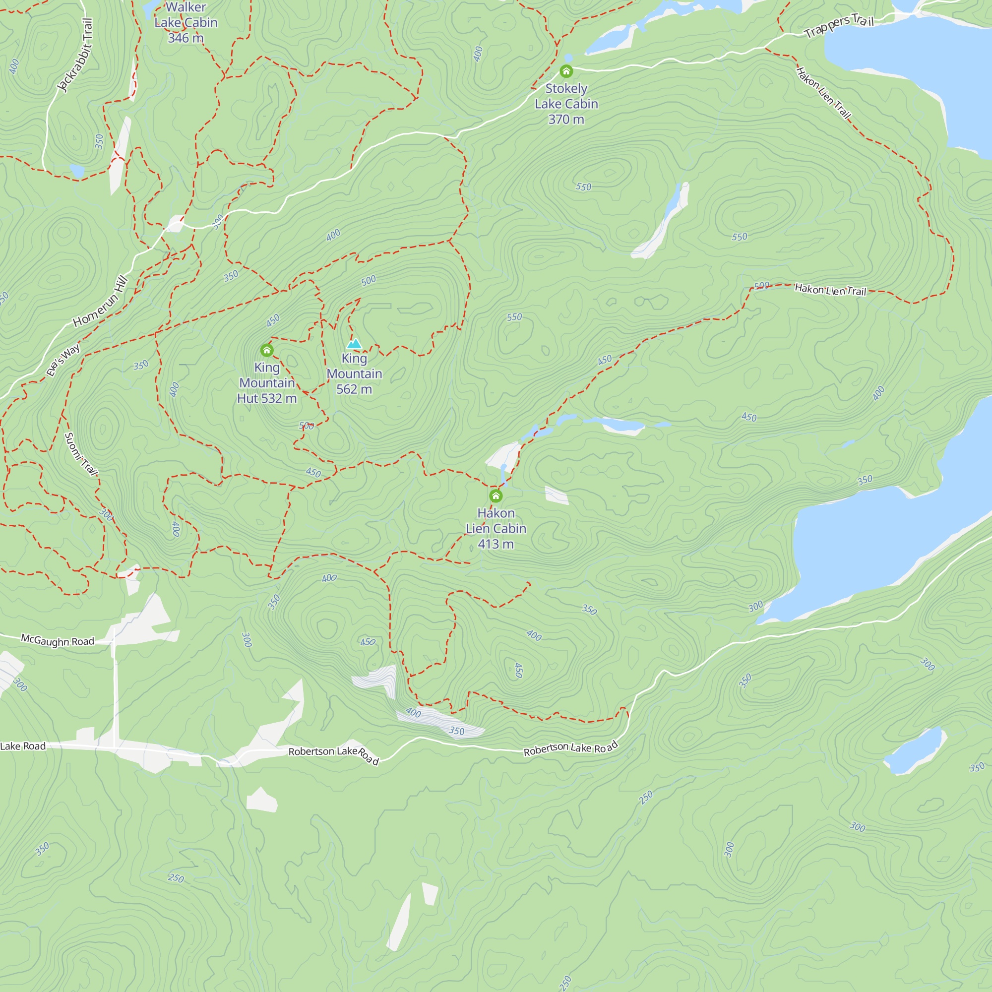 Hakon Lien Cabin map