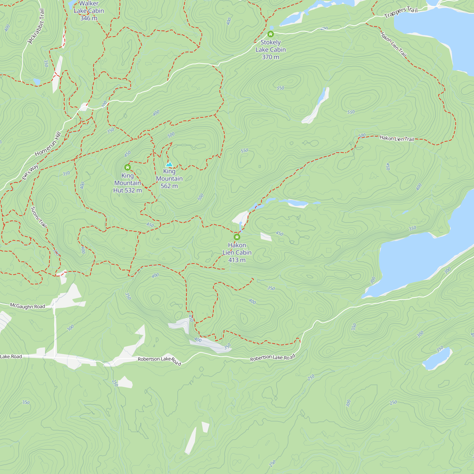 Hakon Lien Cabin map