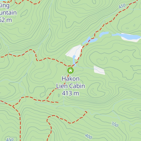 Map of Hakon Lien Cabin