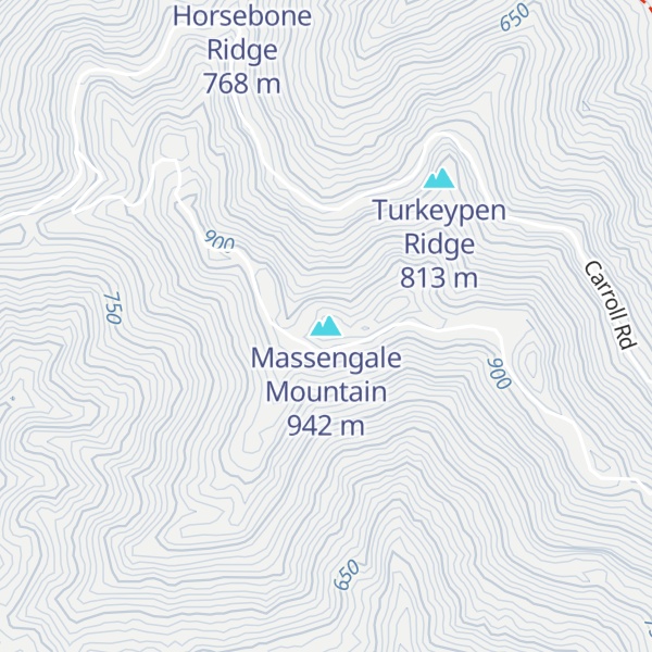 Map of Massengale Mountain