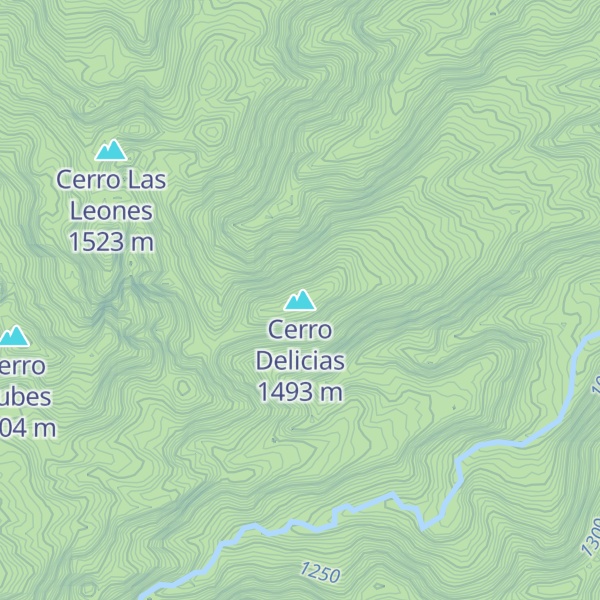 Map of Cerro Delicias