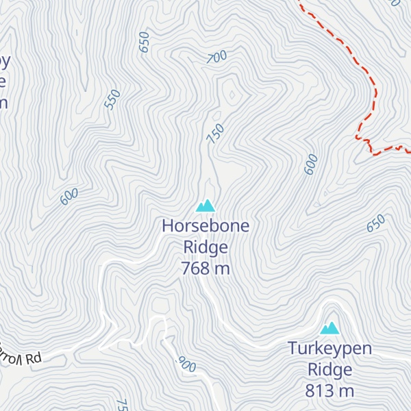 Map of Horsebone Ridge