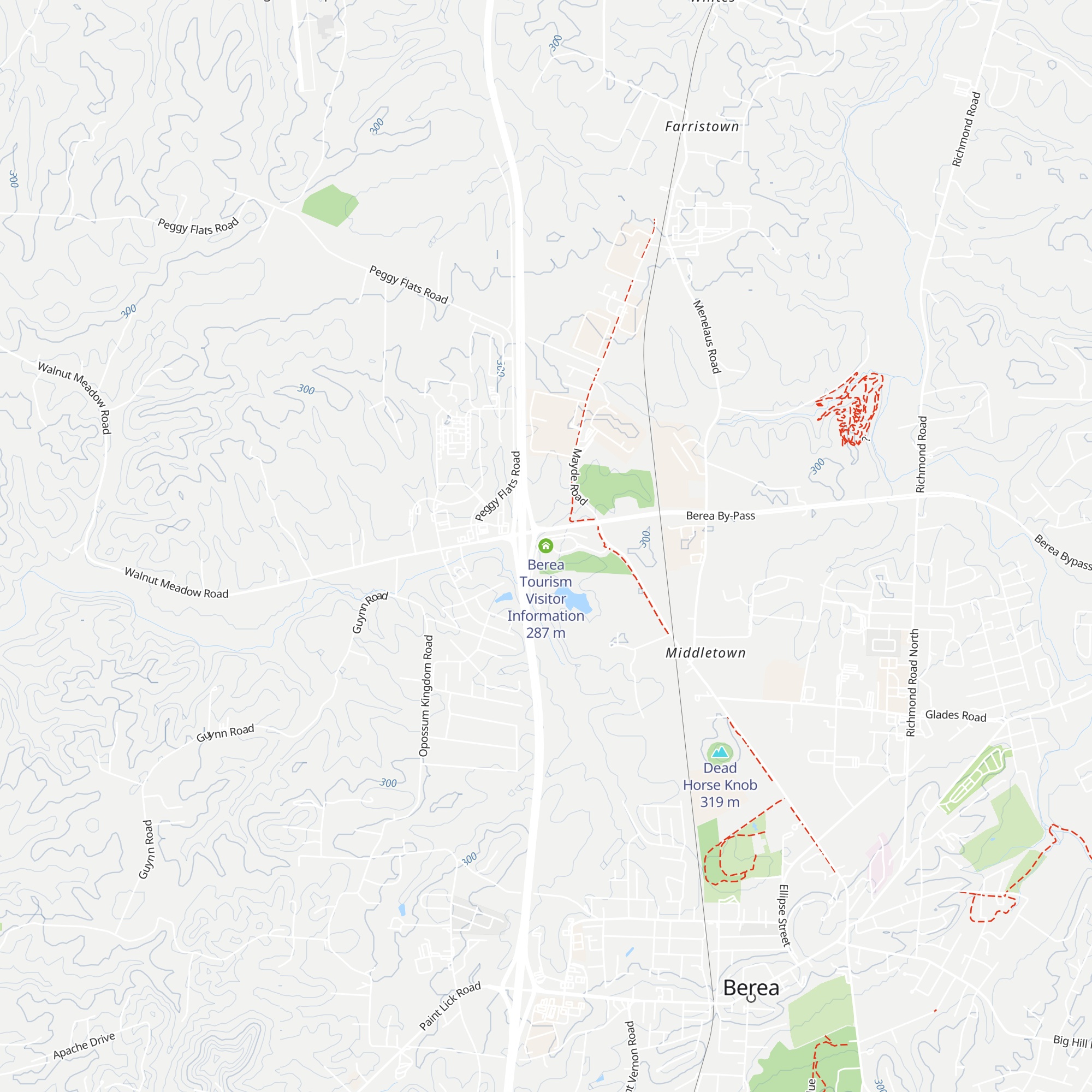 Berea Tourism Visitor Information map