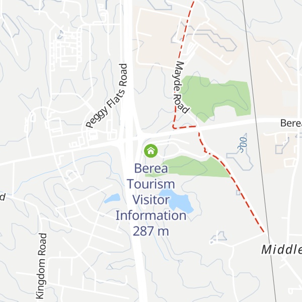 Map of Berea Tourism Visitor Information