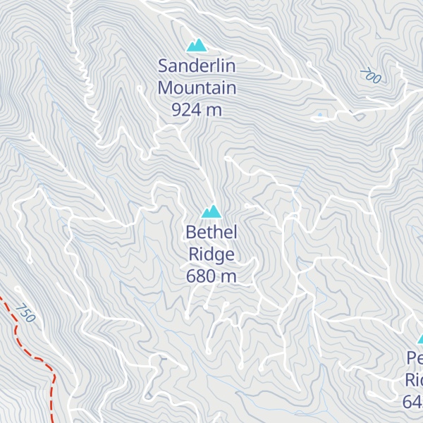 Map of Bethel Ridge
