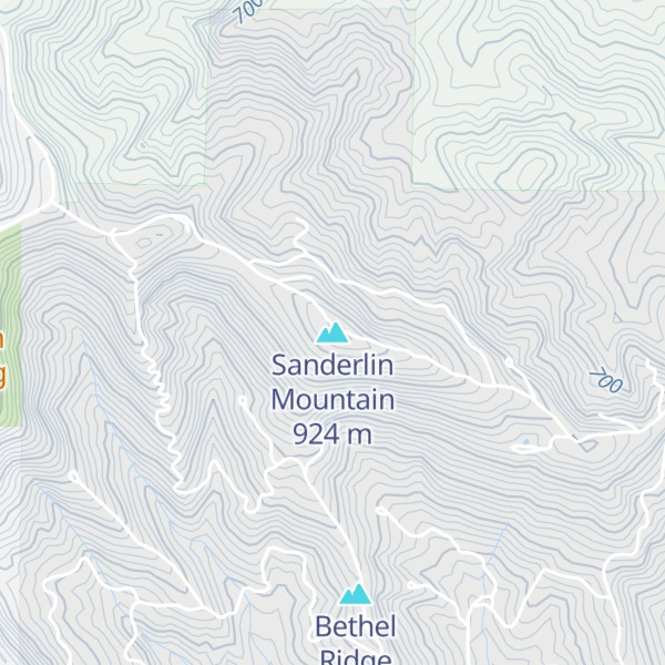 Map of Sanderlin Mountain