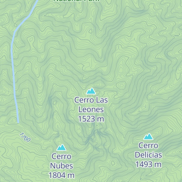 Map of Cerro Las Leones