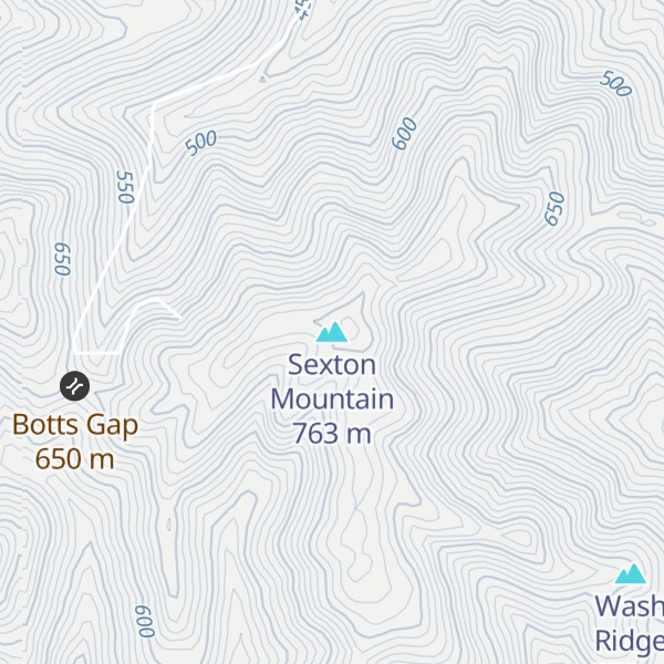 Map of Sexton Mountain
