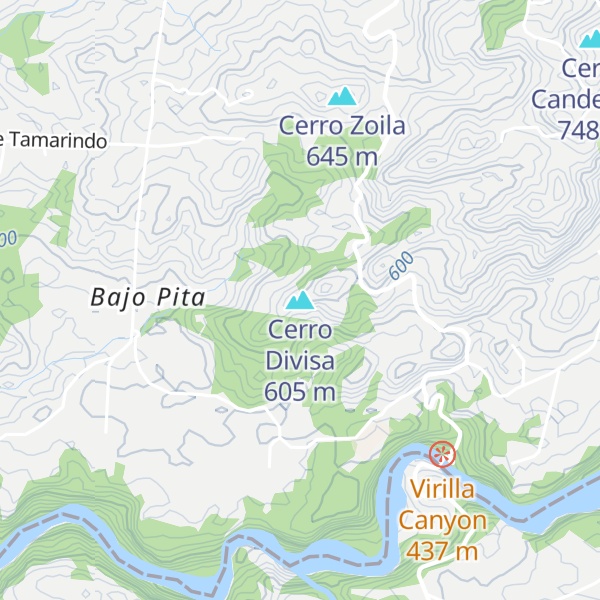 Map of Cerro Divisa