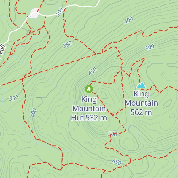Map of King Mountain Hut