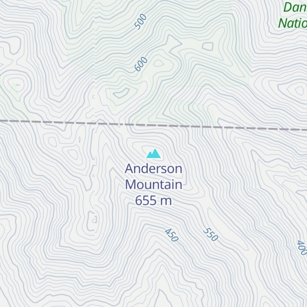 Map of Anderson Mountain
