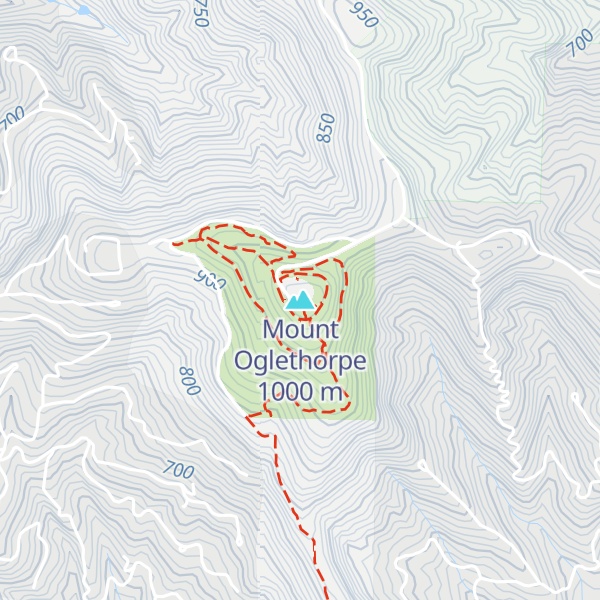 Map of Mount Oglethorpe