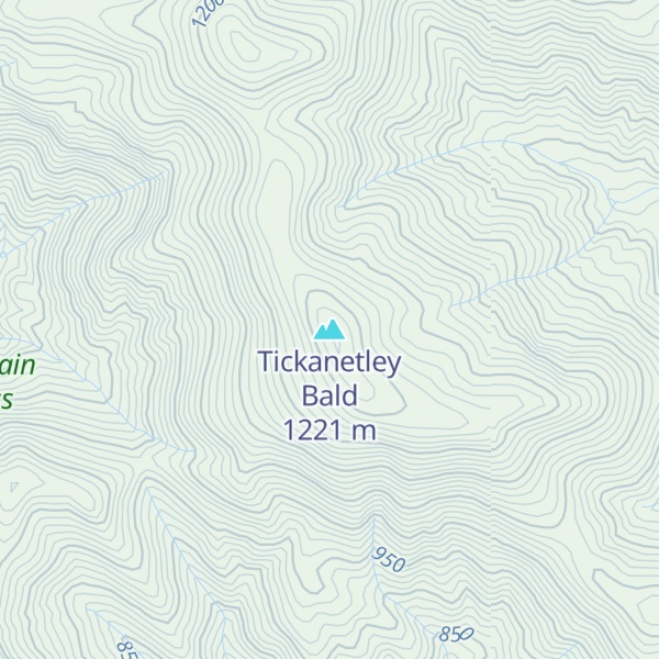 Map of Tickanetley Bald