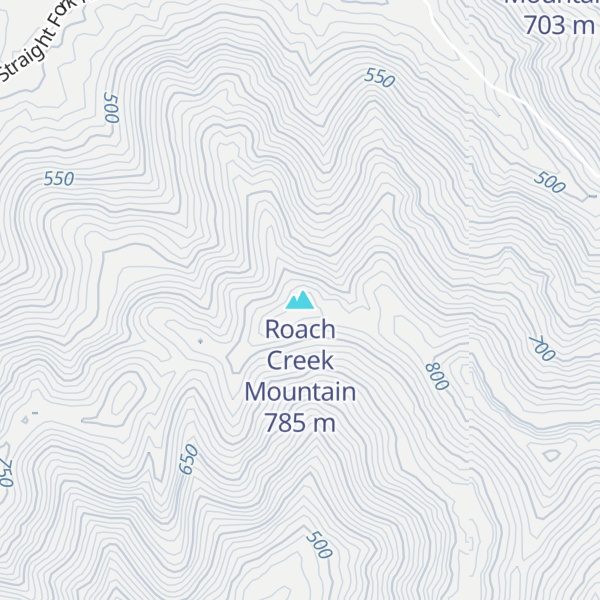 Map of Roach Creek Mountain