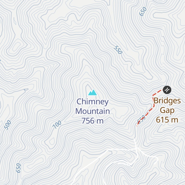 Map of Chimney Mountain