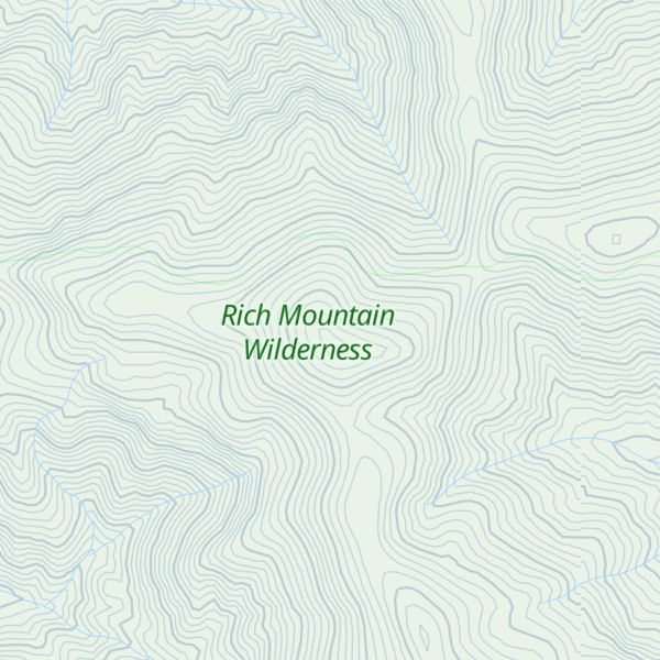 Map of Rich Mountain