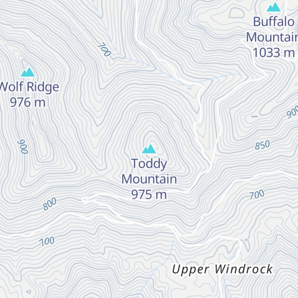 Map of Toddy Mountain