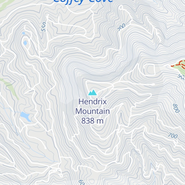 Map of Hendrix Mountain