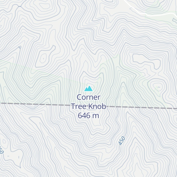 Map of Corner Tree Knob