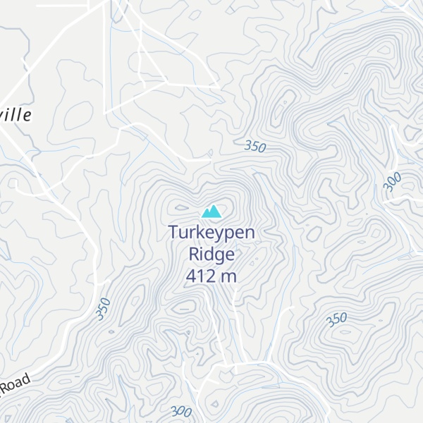 Map of Turkeypen Ridge