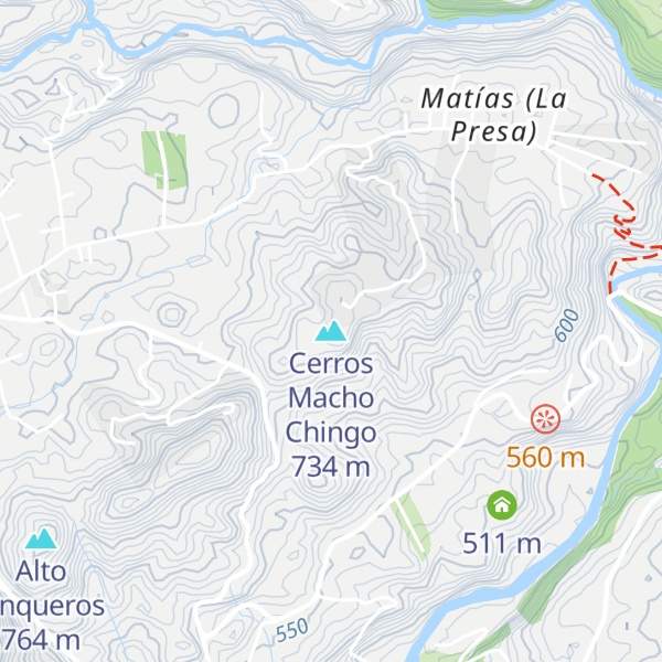 Map of Cerros Macho Chingo
