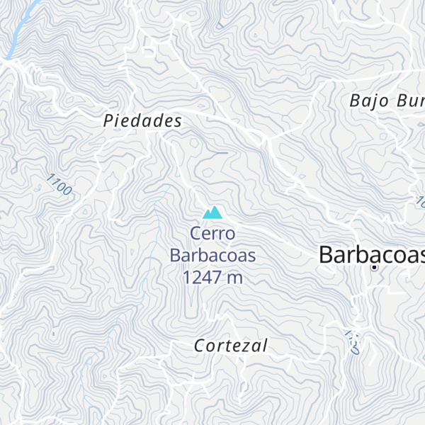 Map of Cerro Barbacoas