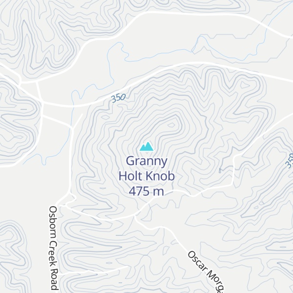 Map of Granny Holt Knob