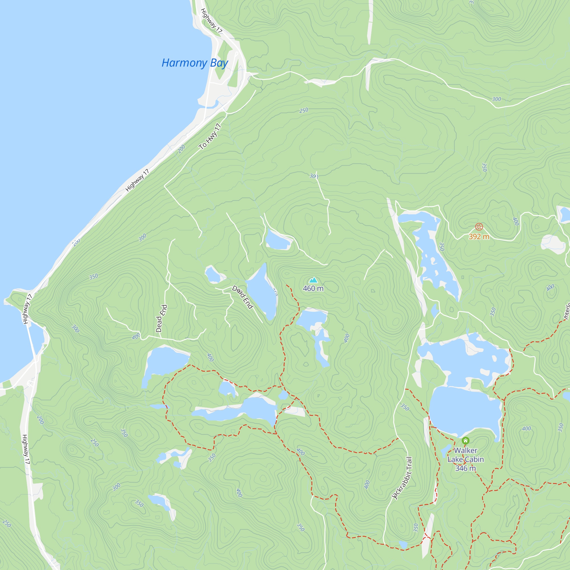Sam Lake Cabin map