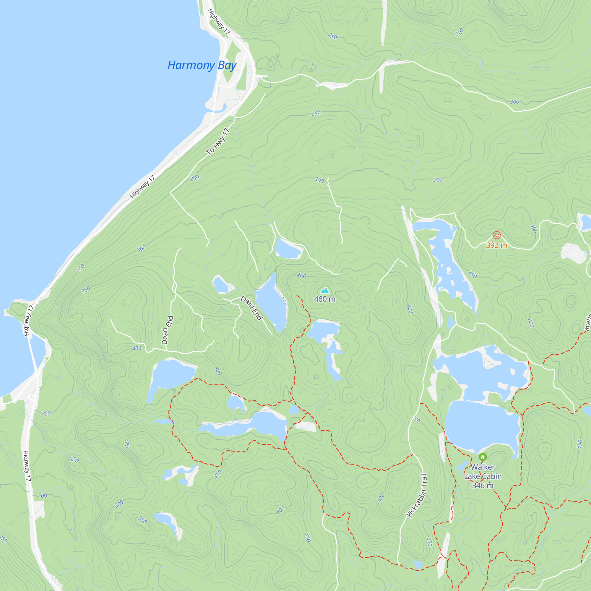Sam Lake Cabin map