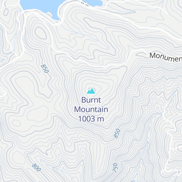 Map of Burnt Mountain