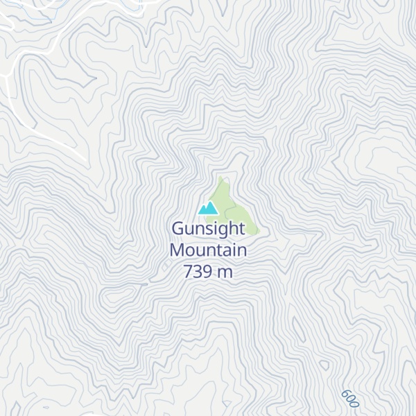 Map of Gunsight Mountain