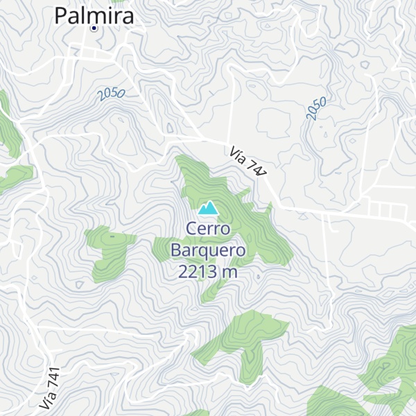 Map of Cerro Barquero