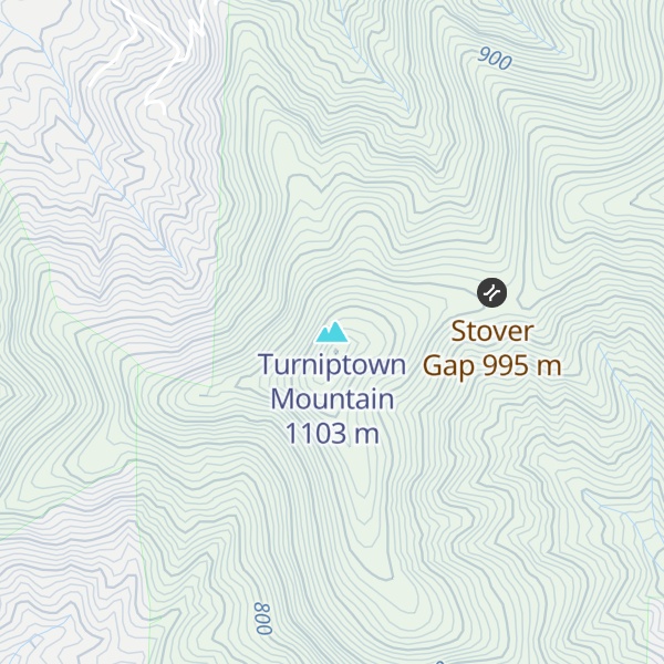 Map of Turniptown Mountain