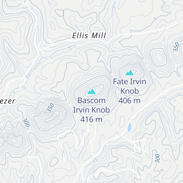 Map of Bascom Irvin Knob