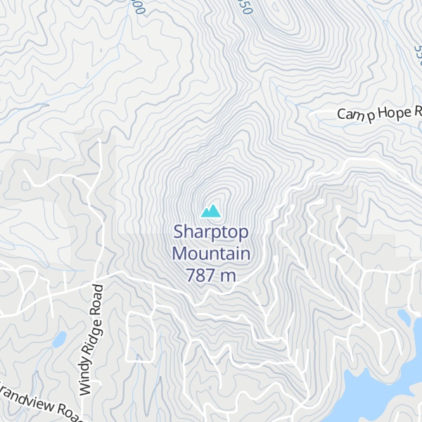 Map of Sharptop Mountain