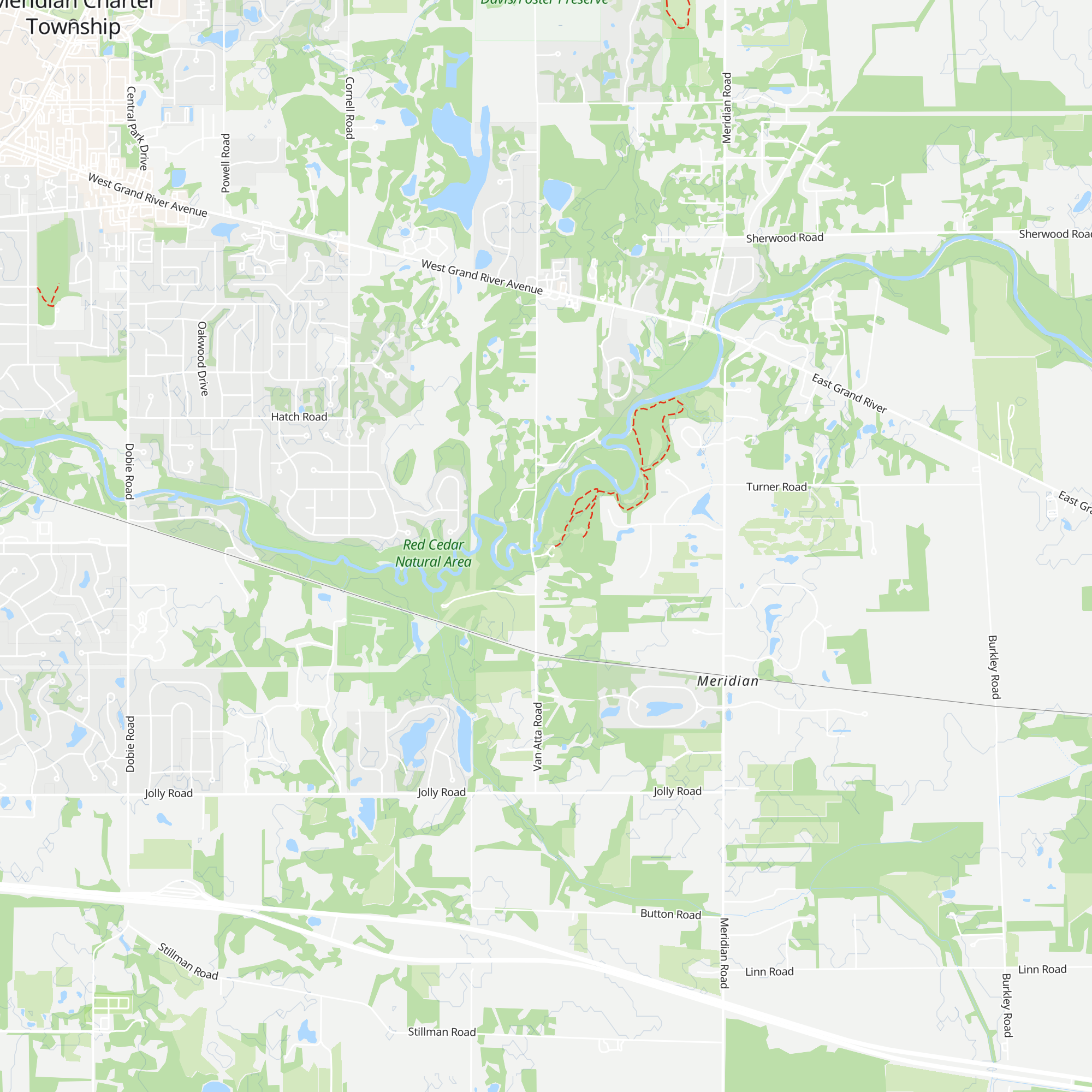 Harris Nature Center map