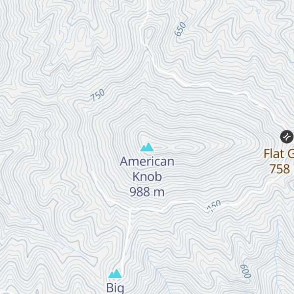 Map of American Knob