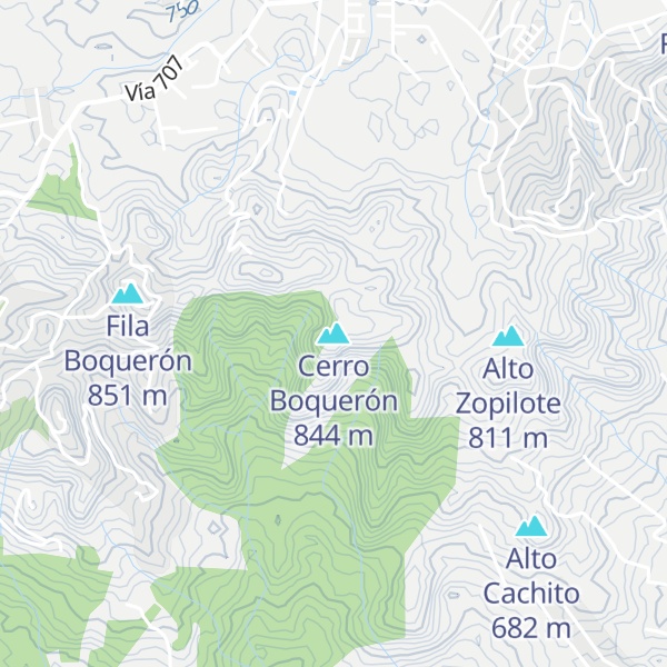 Map of Cerro Boquerón