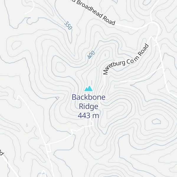 Map of Backbone Ridge