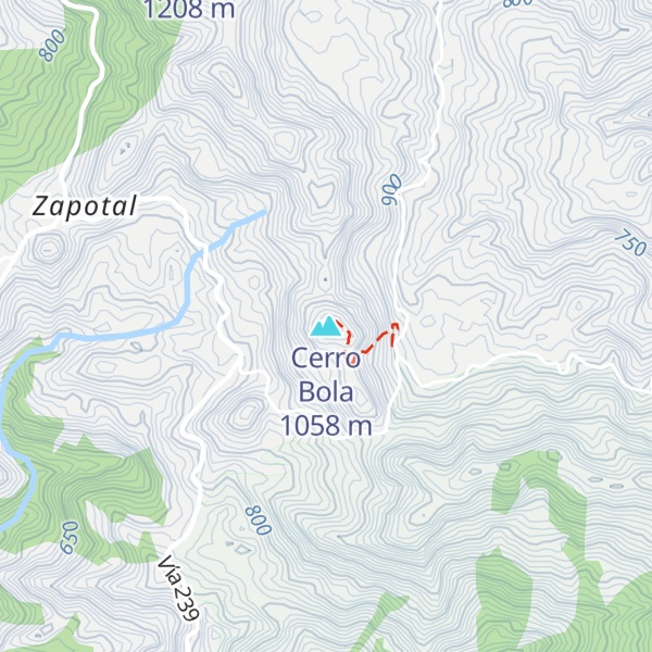 Map of Cerro Bola