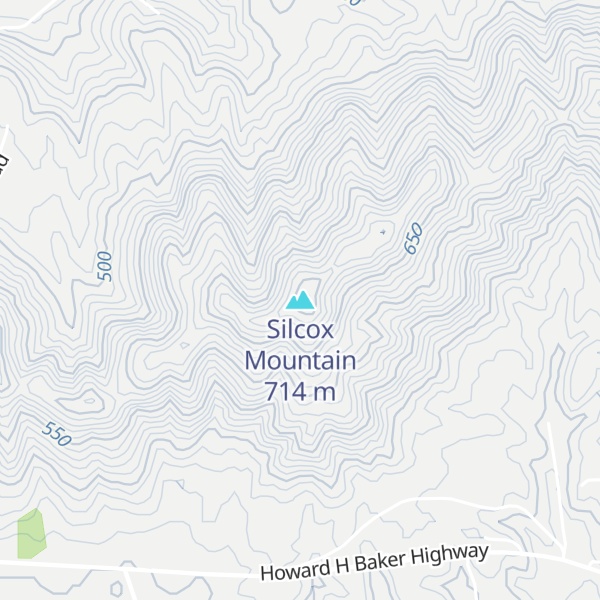 Map of Silcox Mountain
