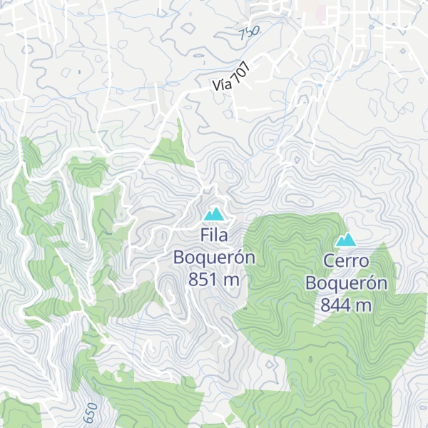 Map of Fila Boquerón