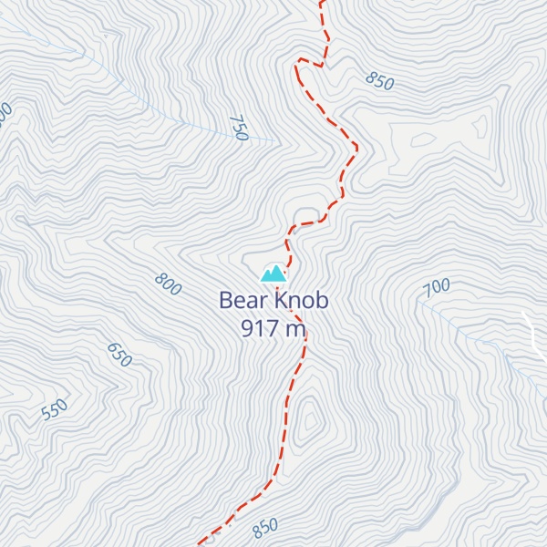 Map of Bear Knob