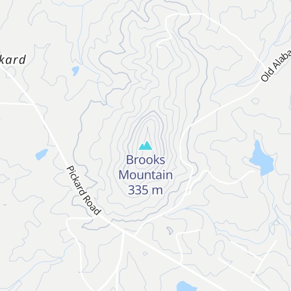Map of Brooks Mountain