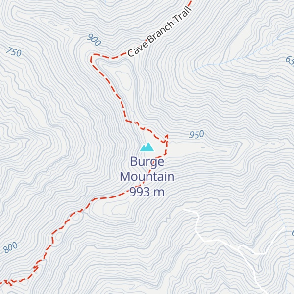 Map of Burge Mountain