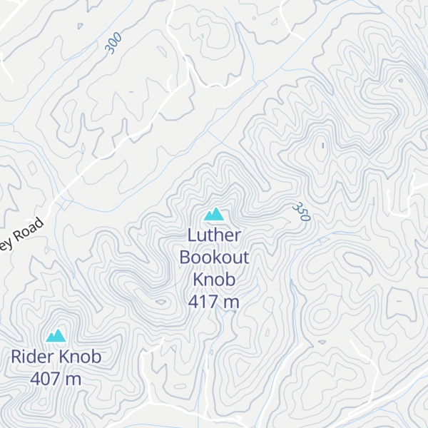 Map of Luther Bookout Knob
