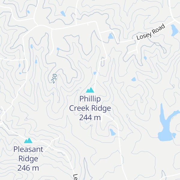 Map of Phillip Creek Ridge