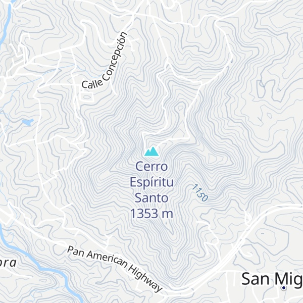 Map of Cerro Espíritu Santo