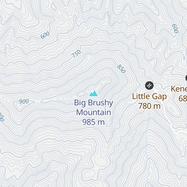 Map of Big Brushy Mountain