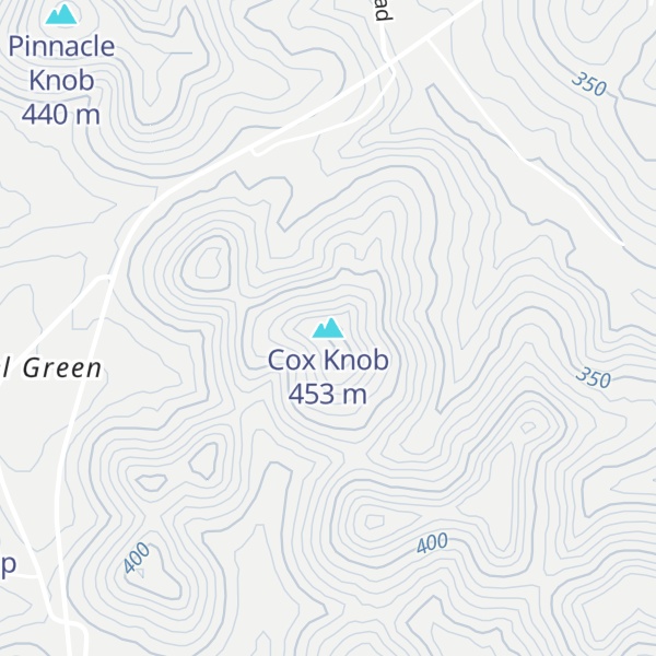 Map of Cox Knob